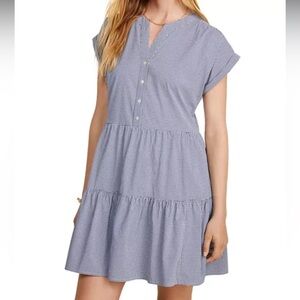 Vineyard Vines Harbor Tiered Shirt Mini Dress S